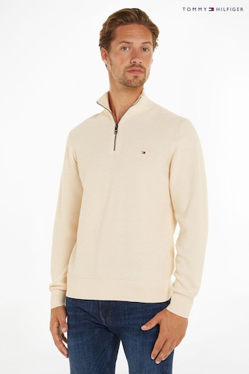Tommy Hilfiger Structure Zip Mock Sweater (N99305) | £130
