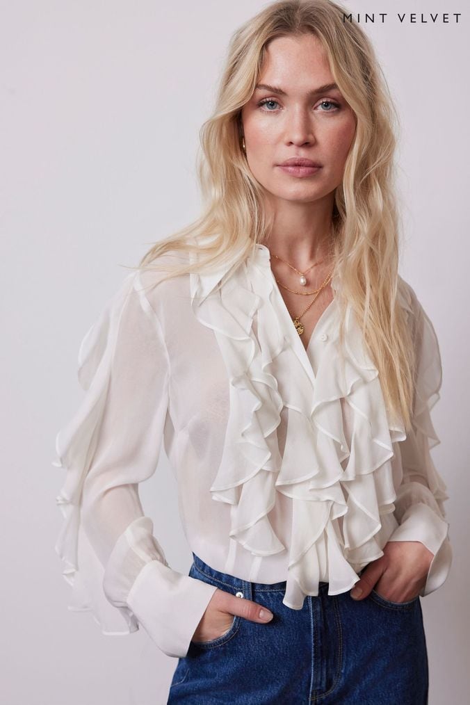 Next mint top velvet tops