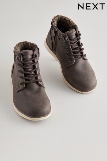 Chocolate Brown Thinsulate™  Lined Lace-Up Boots (N99781) | £30 - £37