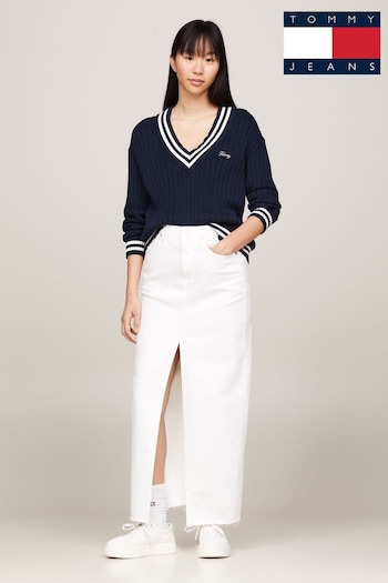Tommy Jeans Claire High Maxi White Skirt (N99826) | £80