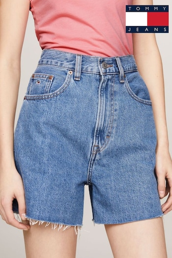 Tommy Jeans Mom Blue Denim Shorts (N99845) | £55