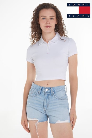 Tommy Jeans Crop Polo Top (N99859) | £45