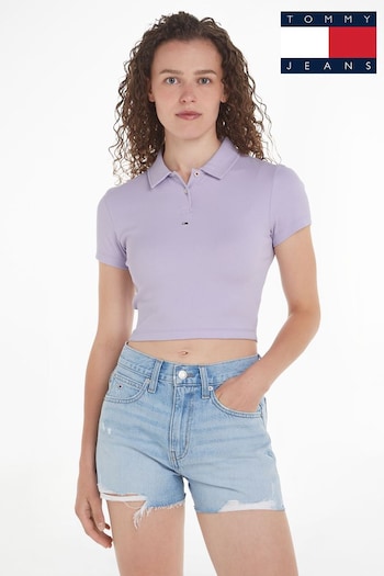 Tommy Jeans Crop Polo Top (N99860) | £45