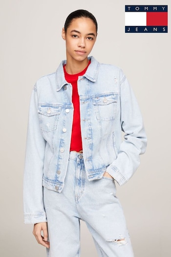 Tommy grijs Jeans Mom Fit Blue Denim Jacket (N99888) | £150
