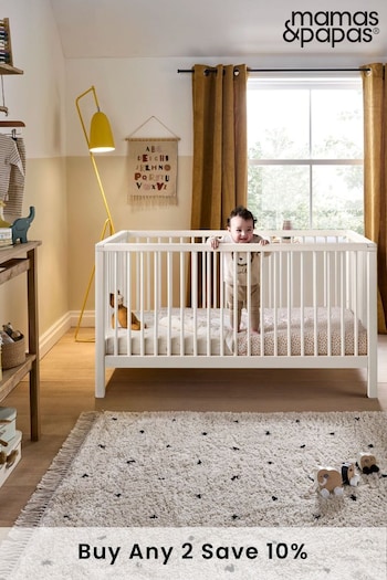 Mamas & Papas White Solo Cot Bed (N99902) | £349