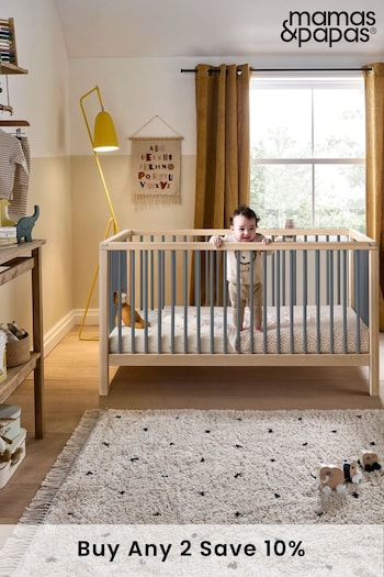 Mamas & Papas Natural Slate Solo Cot Bed (N99913) | £349