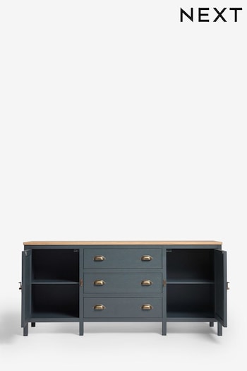 Navy Claude Oak Veneer Large Sideboard (N99966) | £999