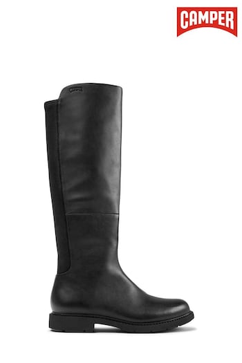 Camper Ten Knee Cowboy Black Boots (NFG124) | £175
