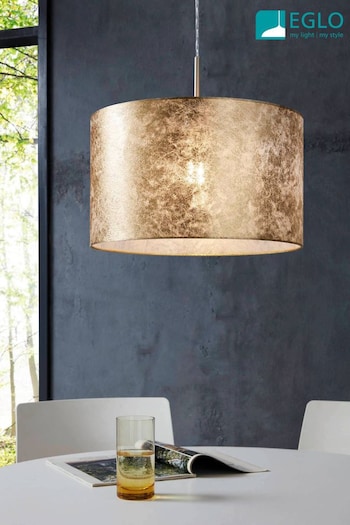 Eglo Gold Viserbella Fabric Ceiling Light Pendant (NJ7851) | £68