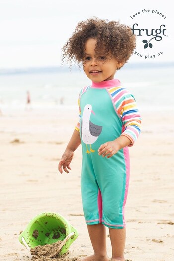 Frugi Turquoise Blue Little Sun Safe Suit (NL4306) | £25 - £27