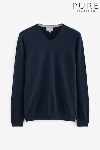 Pure Collection Blue Cashmere Sweater (NRZ966) | £155