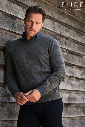 Pure Collection Mens Cashmere Crew Sweater (NTB985) | £155