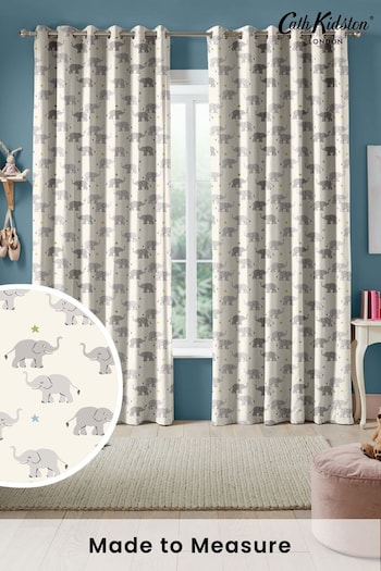 Cath Kidston Cream Kids Elephants Made To Measure Curtains (NVU400) | £82