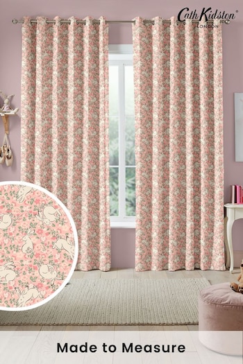 Cath Kidston Blush Kids Jumping Bunnies Made To Measure Curtains (NWE625) | £91