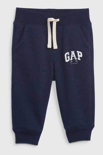 Gap Navy Blue Print Logo Fleece Joggers - Baby (P20229) | £15