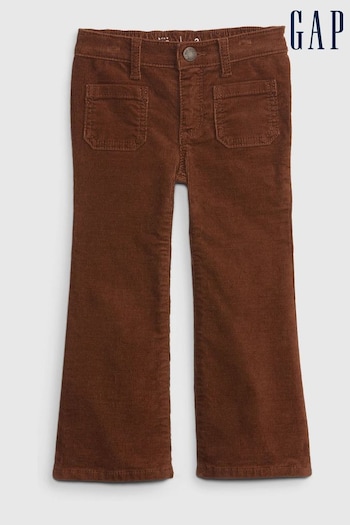 Gap Brown Corduroy Flare detachable-pouch Trousers (P22652) | £20