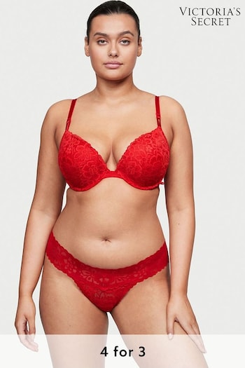 Victoria's Secret Lipstick Red Lace Thong Knickers (P22848) | £9