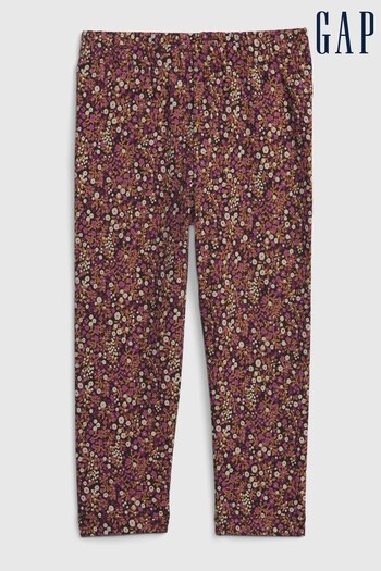 Gap Brown Floral Cotton Leggings (P23010) | £8