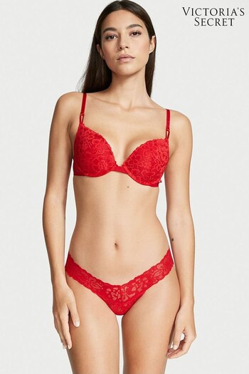Victoria's Secret Lipstick Red Lace Thong Knickers (P23706) | £9