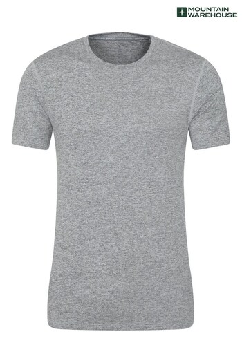 Mountain Warehouse White Echo Melange Mens Recycled T-Shirt (P26789) | £24