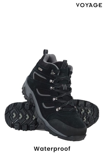 Mountain Warehouse Jet Black Voyage Mens Waterproof Walking Boots (P26827) | £90