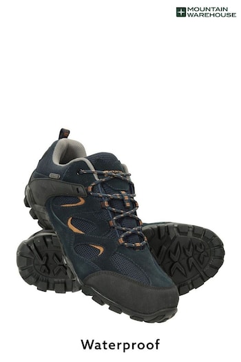 Mountain Warehouse Navy Curlews Mens Waterproof Walking wide Shoes (P26837) | £77