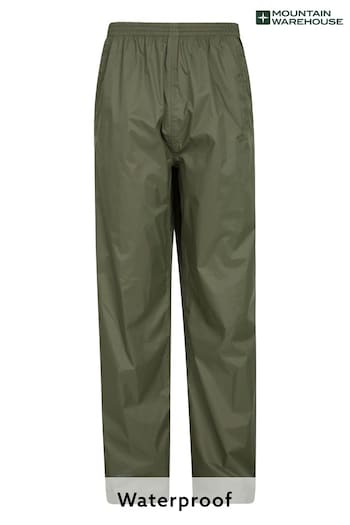 Mountain Warehouse Green Pakka Mens Waterproof Overtrousers (P26855) | £24