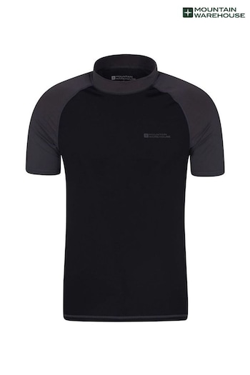 Mountain Warehouse Black Mens UV Rash Vest (P26865) | £26
