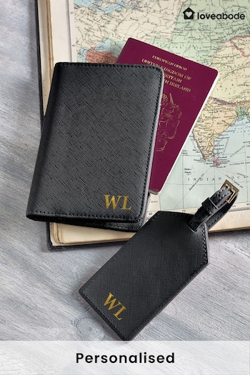 Personalised Passport Cover and Luggage Tag by Loveabode (P26957) | £18