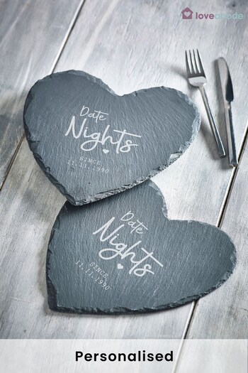 Personalised Heart Slate by Loveabode (P26987) | £20