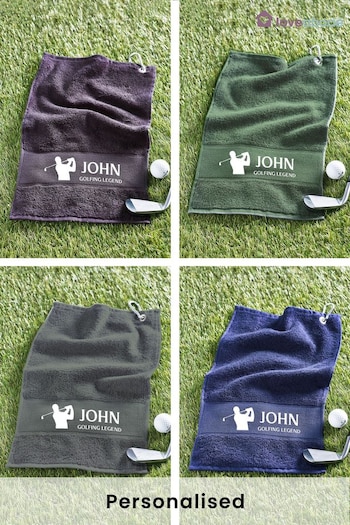 Personalised Golf Towel by Loveabode (P26990) | £15