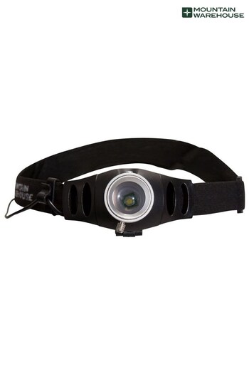 Mountain Warehouse Black Extreme Cree Camping Headtorch with Focusing Lens (P27308) | £23