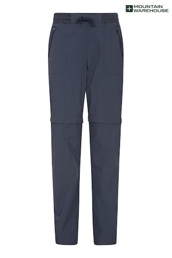 Mountain Warehouse Navy Explorer Womens Zip-Off Convertible Walking Trousers Kids (P27456) | £53