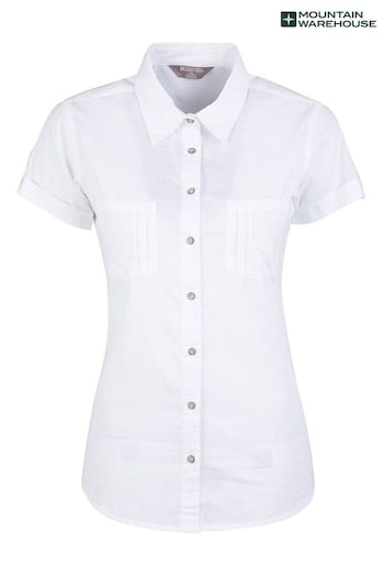 Mountain Warehouse White Coconut Short Sleeve Womens Shirt (P27478) | £29