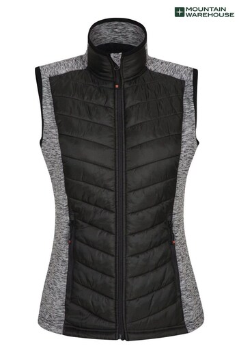 Mountain Warehouse Black Action Padded Womens Padded Water Resistant Gilet (P27479) | £48