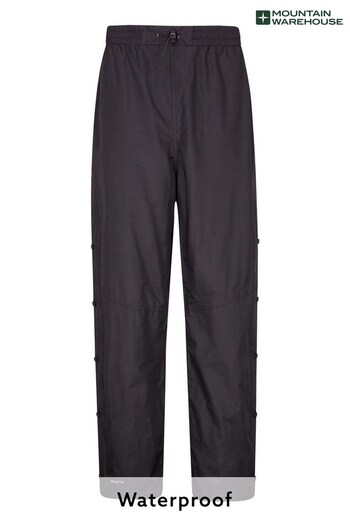 Mountain Warehouse Black Downpour Mens Outdoor Waterproof Overtrousers - Long Length (P27727) | £48
