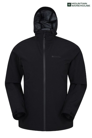 Mountain Warehouse Black Covert Mens Lightweight, Waterproof Outdoor Jacket (P27732) | £64