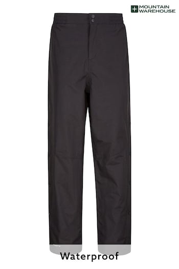 Mountain Warehouse Black Downpour Extreme Waterproof Mens Overtrousers - Short Length (P27738) | £64