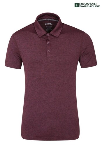Mountain Warehouse Red Deuce IsoCool Mens Breathable UV Polo Shirt (P27753) | £21