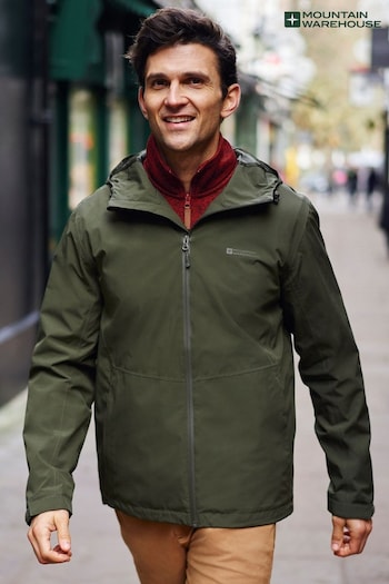 Mountain Warehouse Green Covert Mens Lightweight, Waterproof Outdoor Jacket (P27756) | £64