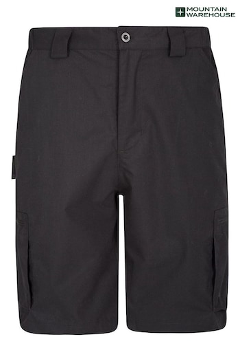 Mountain Warehouse Black Trek Mens Walking Shorts Junior (P27766) | £30