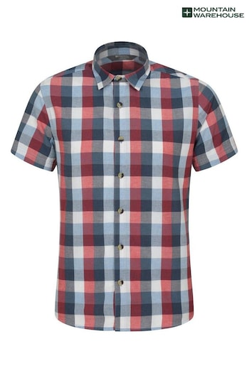 Mountain Warehouse Red Weekender Mens Cotton Shirt (P27820) | £25