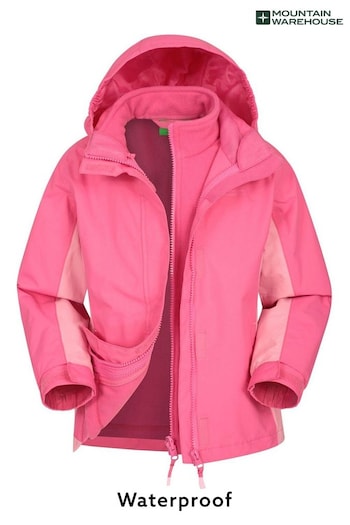 Mountain Warehouse Light Pink Lightning 3 in 1 Waterproof Jacket (P28008) | £56