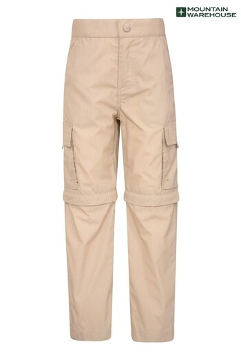 Mountain Warehouse Cream Active Kids Convertible layered Trousers (P28009) | £26