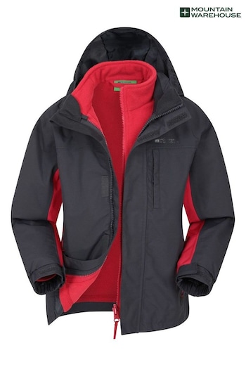 Mountain Warehouse Grey Mountain Warehouse Cannonball 3 In 1 Kids Waterproof Jacket (P28016) | £56