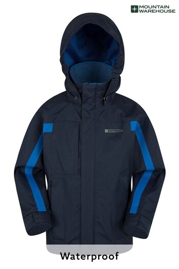 Mountain Warehouse Navy Samson Kids Waterproof Jacket (P28055) | £32