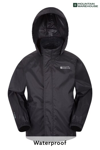 Mountain Warehouse Black Packable Kids Waterproof Jacket (P28062) | £25