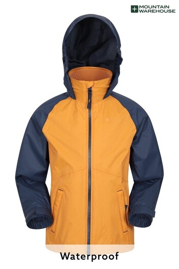 Mountain Warehouse Yellow Torrent II Kids Waterproof Outdoor Jacket (P28170) | £35