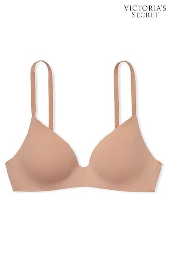 Victoria's Secret Praline Nude Smooth Lightly Lined Non Wired T-Shirt head-print Bra (P28668) | £35