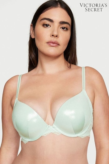Victoria's Secret Misty Jade Foil Green Plunge Bra (P28731) | £45